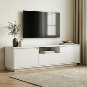 Έπιπλο Τηλεόρασης Φυσικό Λευκό PASE 160x30x42