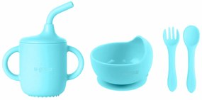U-Grow UG-422BL Σετ Φαγητού από Σιλικόνη Μπλε 4τμχ