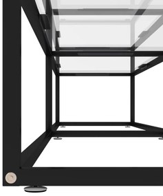 vidaXL Έπιπλο Τηλεόρασης Διαφανές 200 x 40 x 40,5 εκ. από Γυαλί Ασφαλ.