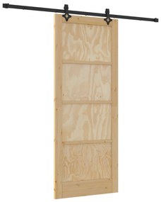 vidaXL Συρόμενη Πόρτα  με σετ αξεσουάρ 'ORKDAL'Solid Wood Pine