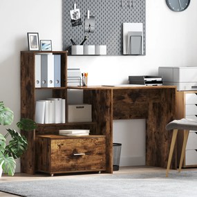 vidaXL Γραφείο Καπνιστή δρυς 131.5 x 50 x 106.5 εκ. Επεξεργασμένο ξύλο
