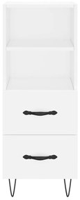 Ντουλάπι Λευκός 34,5 x 34 x 180 εκ. από Επεξεργασμένο Ξύλο - Λευκό