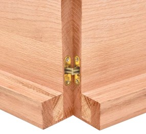 Επιφ Τραπεζιού Αν Καφέ 200x50x(2-6)εκ.Ακατέργ. Μασίφ Ξύλο Δρυός - Καφέ