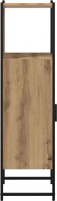 vidaXL Ντουλάπι μπάνιου Δρυς τεχνίτης 33x33x120,5 cm