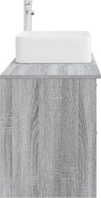 vidaXL Σετ Επίπλων Μπάνιου 2 pcs Γκρι Sonoma Επεξεργασμένο Ξύλο