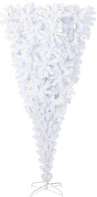 vidaXL Τεχνητό Χριστουγεννιάτικο Δέντρο Λευκό 240 cm PVC και Χάλυβας