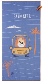 Παιδική Πετσέτα Θαλάσσης Microfiber (70x140) 2 Όψεων Nima Lion