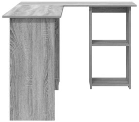 vidaXL Γραφείο Γκρι sonoma 142 x 102 x 73 εκ Επεξεργασμένο ξύλο