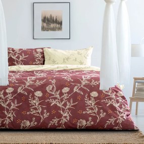 Σεντόνια Μονά (Σετ) Kocoon Grunge Rose Bordeaux ΧΩΡΙΣ ΛΑΣΤΙΧΟ 160x270