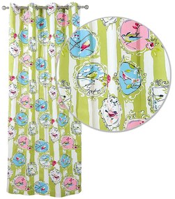 Κουρτίνα 2059 Με Τρουκς Green - Multi Das Home 140X280 Cotton-Polyester