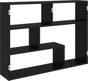 vidaXL Ράφι Τοίχου Επιτοίχιο Μαύρο 95 x 20 x 69,5 εκ.