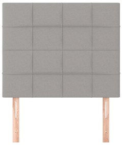 vidaXL Κεφαλάρια Κρεβατιού 2 τεμ. Αν. Γκρι 90x5x78/88 εκ. Υφασμάτινο