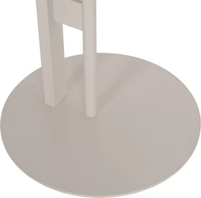 ΒΟΗΘΗΤΙΚΟ ΤΡΑΠΕΖΙ ΟΒΑΛ ALPER HM18328 MDF SONAMA--ΜΕΤΑΛΛΟ ΛΕΥΚΟ 50x50x51Υεκ.