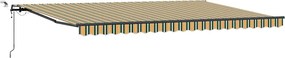 vidaXL Ύφασμα Ομπρέλας Πράσινο και κίτρινο 500 x 350 εκ Πολυεστέρας