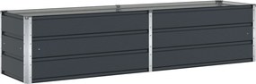 vidaXL Γλάστρα Ανθρακί 195 x 50 x 45 εκ Επικαλυμμένος Χάλυβας