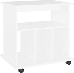 vidaXL Ντουλάπι Τροχήλατο Λευκό 60 x 45 x 60 εκ. από Επεξ. Ξύλο