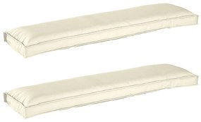 vidaXL Σετ Μαξιλαριών Πάγου 2 pcs Κρεμ 150 x 40 x 8 εκ. Ύφασμα Oxford