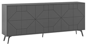 Μπουφές Dune Megapap χρώμα ανθρακί 184x35x77,4εκ.