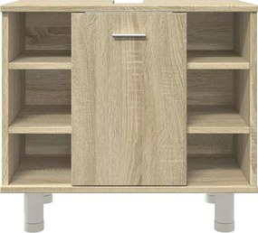 vidaXL Ντουλάπι Νιπτήρα Sonoma Δρυς 60 x 32 x 53,5 εκ. από Επεξ. Ξύλο