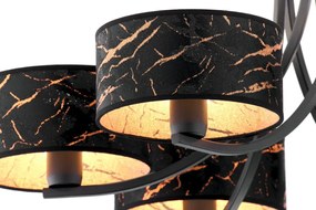 Κρεμαστό Πολύφωτο Arthur Φ78cm Μαύρο