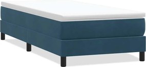 vidaXL Box Spring κρεβάτι χωρίς στρώμα σκούρο μπλε 100x220cm Βελούδινο