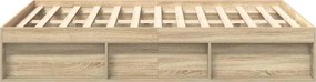 vidaXL Πλαίσιο Κρεβατιού Sonoma Δρυς 120 x 190 εκ. Small Double
