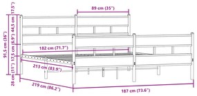 ΣΚΕΛΕΤΟΣ ΚΡΕΒ. ΧΩΡΙΣ ΣΤΡΩΜΑ ΚΑΦΕ ΔΡΥΣ 183X213 ΕΚ. ΜΕΤΑΛΛΙΚΟ 3308479