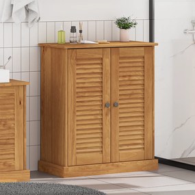 vidaXL Ντουλάπι Μπάνιου καφέ μελί 67.5 x 34 x 80 εκ. Μασίφ ξύλο πεύκου