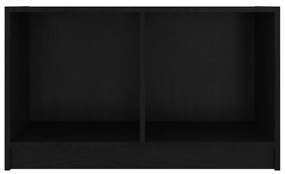 Έπιπλο Τηλεόρασης Μαύρο 70 x 33 x 42 εκ. από Μασίφ Ξύλο Πεύκου - Μαύρο