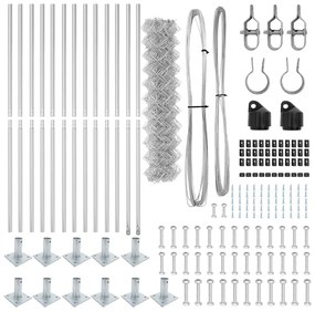 vidaXL Στύλος Περιφράξεων Ασημί 25 x 0,8 μ (πλέγμα 40 x 40 χλστ.)