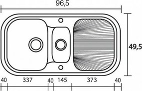 Sanitec Classic 301 (97×50) - Γρανιτένιος νεροχύτης - Metallic COFFE