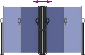 vidaXL Σκίαστρο Πλαϊνό Συρόμενο Μπλε 140 x 1200 εκ.