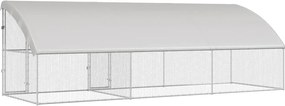 vidaXL Κλουβί για κότες 3 τεμ. Ασημί 600 x 200 x 200 εκ.