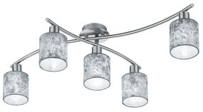 Φωτιστικό Οροφής - Πλαφονιέρα Garda 605400589 Silver Trio Lighting Μέταλλο,Ύφασμα