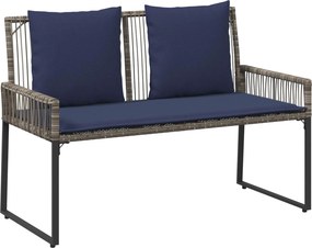 vidaXL Σετ Εξωτερικών Επίπλων 9 τμχ. Γκρι και Navy Blue