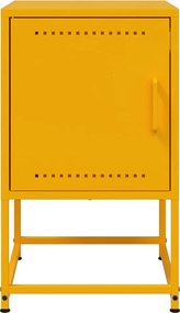 vidaXL Κομοδίνα 2 τεμ. Μουσταρδί 36x39x60,5 εκ. από Χάλυβα