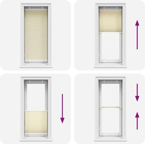 vidaXL Πλισέ περσίδα Κρέμα 65x150 cm Πλάτος υφάσματος 64,4 cm