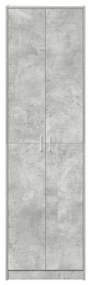 vidaXL Ντουλάπι Γκρι σκυροδέματος 55 x 25 x 189 εκ. Επεξεργασμένο ξύλο