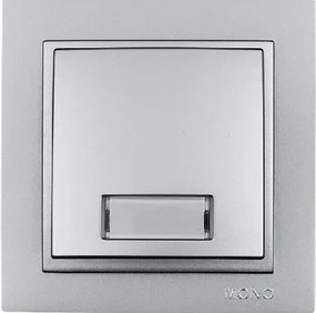 Μπουτόν επιγραφής Mono Electra ασημί Despina Metallic