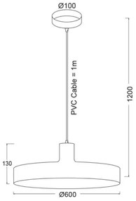 Φωτιστικό οροφής Lori-Μαύρο