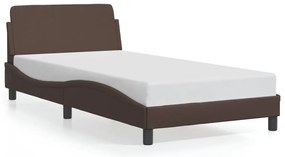 vidaXL Πλαίσιο Κρεβατιού με Κεφαλάρι Καφέ 100x200 εκ. Συνθετικό Δέρμα