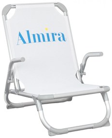 Καρέκλα Παραλίας ALMIRA C5053.03 Αλουμινίου με Ψηλή Πλάτη Βαρέως Tύπου Λευκό 56x70x66 εκ. 56x70x66 εκ.