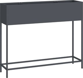 vidaXL Υψωμένη Γλάστρα Κήπου Ανθρακί 100 x 26 x 82 εκ Ατσάλι