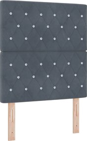 vidaXL Κεφαλάρι Σκούρο Γκρι 80 cm Βελούδο