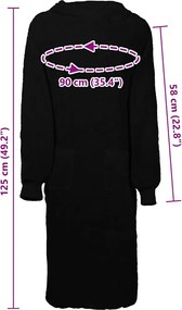 vidaXL Φούτερ-κουβέρτα KINN Μαύρο XL Βαμβάκι