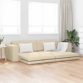 vidaXL Κρεβάτι καναπές Κρεμ 245 x 78 x 77 εκ. ύφασμα