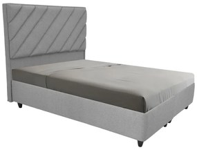Intrahome Κρεβάτι διπλό Tito Intrahome με αποθηκευτικό χώρο μπουκλέ ύφασμα σε ανοιχτή γκρι απόχρωση 160x200εκ | SKU: INTRAPA-433111131