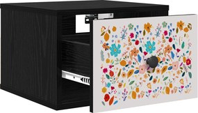 vidaXL Τοίχου κομοδίνο MAINZ Μαύρη Δρυς 36 x 33 x 25 εκ.