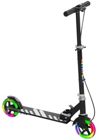 AIYAPLAY Πατίνι για Παιδιά, Διπλά Φρένα, Μεταλλικό Πλαίσιο, Υποπόδιο, Αναδιπλούμενο, 3-8 Ετών, Μαύρο