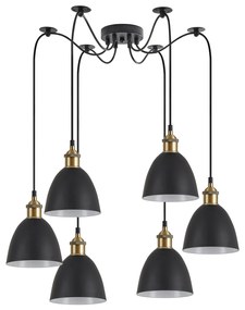 Φωτιστικό Οροφής  SE21-BL-B10-BL6-MS2 ADEPT PENDANT Black Metal Shade Pendant+ - 51W - 100W - 77-8768